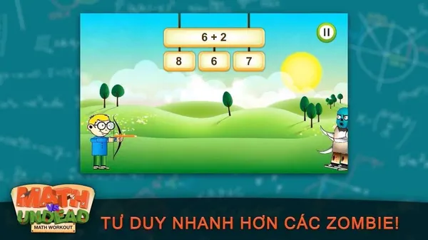 game toán học - Math vs Zombies